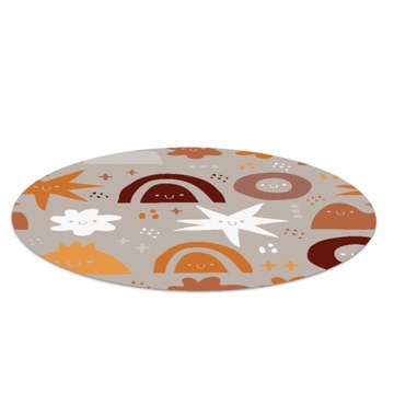 Dywanik floormat Dziecięce gryzmoły fi100 cm