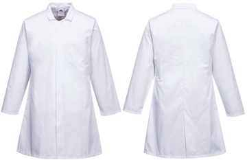 M FARTUCH MĘSKI BIAŁY ROBOCZY DŁUGI UNIWERSALNY