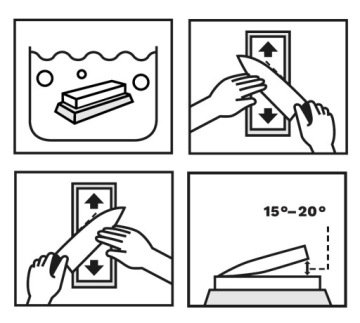 Керамический водный точильный камень SHAPTON Kuromaku K0710 #8000 Splash&Go