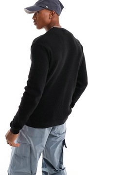Pull&Bear Czarny prążkowany sweter M