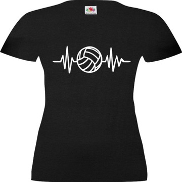 Siatkówka Piłka Serce Linia Życia T-shirt Koszulka