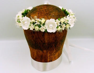 ZESTAW KOMUNIJNY WIANEK,OZDOBA ŚWIECY