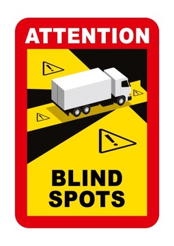 10 szt Naklejki BLIND SPOTS EN ANGLES MORTS TIR UV