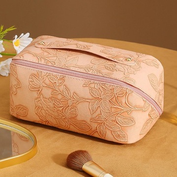 Косметичка с ручкой и отделением Портативная дорожная косметичка Черный