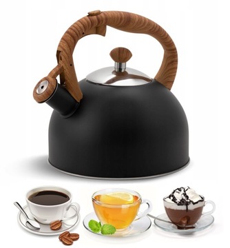 NOWOCZESNY STALOWY CZAJNIK z gwizdkiem 2,5 L INDUKCJA EDENBERG 1438 PROMO