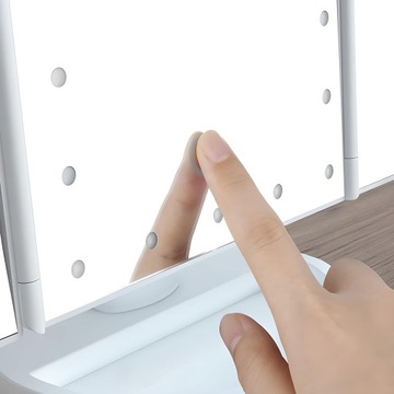 Складное косметическое зеркало с подсветкой для макияжа LED 22 светодиода