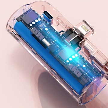 МАЛЕНЬКИЙ КАРМАННЫЙ POWERBANK 5000 МАч ДЛЯ IPHONE/TYPE-C