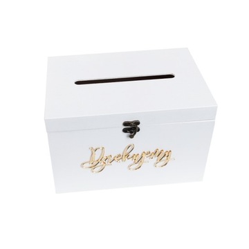 MDK Pudełko na koperty białe napis lustro