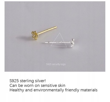 HI MAN Корейский маленький цветок из серебра 925 пробы