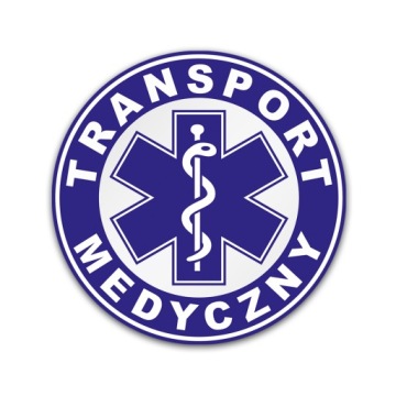 NAKLEJKA ODBLASKOWA transport medyczny ODBLASK