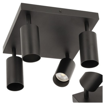 Lampa Sufitowa LED Kinkiet 4X GU10 CZARNA PREMIUM
