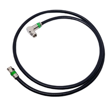 Kabel koncentryczny przewód antenowy 7M czarny Wtyk F-Wtyk F KĄTOWY 1,1Cu