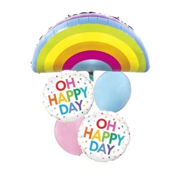Zestaw balonów z tęczą Oh Happy Day