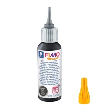 Żel termoutwardzalny FIMO Liquid czarny 50ml
