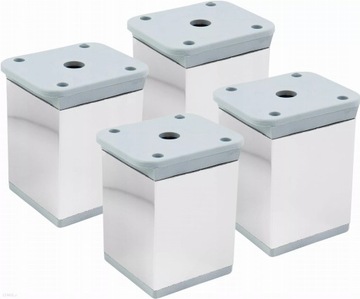 Nóżki meblowe regulowane 40x40 H-60 CHROM 4szt