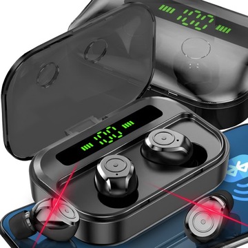 SŁUCHAWKI BEZPRZEWODOWE BLUETOOTH 5.3 Z POWERBANKIEM SPOTOWE DOKANAŁOWE