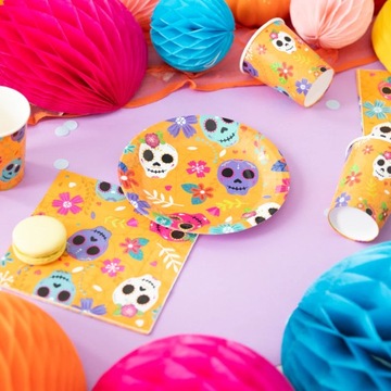 Бумажные стаканчики MEXICAN HALLOWEEN череп 220мл 6шт