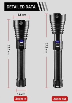 Светодиодный фонарик XHP360 18650 Аккумуляторный фонарик