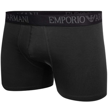 Męskie bokserki majtki EMPORIO ARMANI 3P czarne, granatowe, szare XL