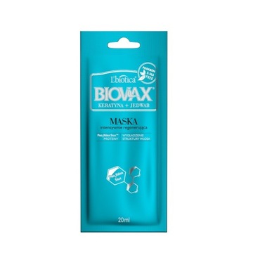 Biovax KERATYNA & JEDWAB Maska Do Włosów 20 ml