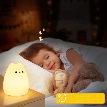 СИЛИКОНОВЫЙ НОЧНИК ДЛЯ ДЕТЕЙ МЯГКИЙ ЦВЕТНОЙ RGB LED USB