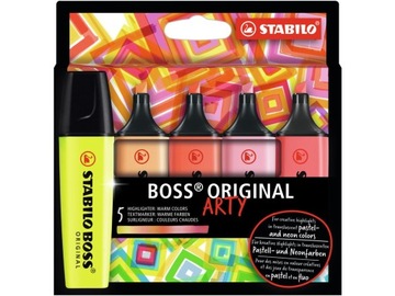 Zakreślacz Stabilo Boss Arty 5szt Ciepłe Kolory