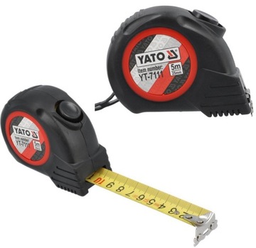 ИЗМЕРИТЕЛЬНЫЕ МЕРЫ YATO 5мx25мм НАПРАВЛЯЮЩИЕ ДЛЯ ИЗМЕРЕНИЙ ЗАМОК МАГНИТНЫЙ КРЮК YT-7111