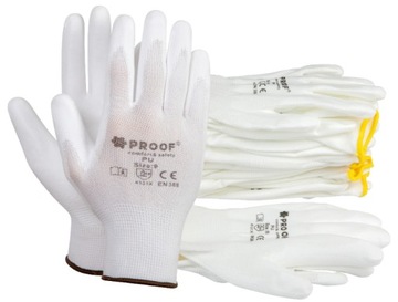 RĘKAWICE OCHRONNE ROBOCZE BHP BUDOWLANE POLIURETAN ROZ. 7 S 10 PAR