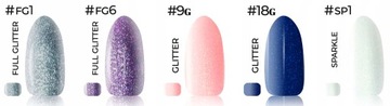 5+2 CLARESA Гибридные лаки для ногтей верхняя база GLITTER