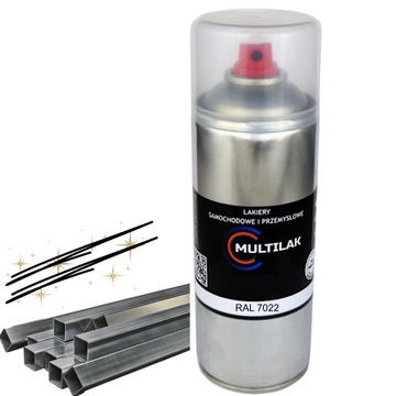 Lakier farba w sprayu do aluminium RAL 7022 Półmat