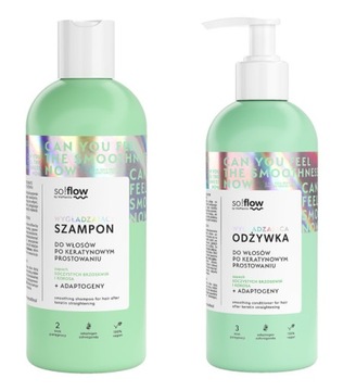 SO!FLOW ZESTAW WYGŁADZAJĄCY PO KERATYNOWYM PROSTOWANIU SZAMPON+ODŻYWKA
