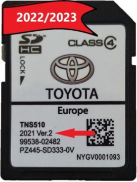 МЕНЮ TOYOTA MAP CARD TNS510 PL EUROPE 2022