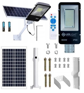 LAMPA ZEWNĘTRZNA SOLARNA ULICZNA OGRODOWA IP67 800W
