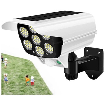ATRAPA KAMERY SOLARNA CZUJNIK LED OGRODOWA + PILOT