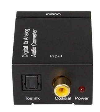 ОПТИЧЕСКИЙ КОНВЕРТЕР TOSLINK КОАКСИАЛЬНЫЙ В 2-ДЮЙМОВЫЙ RCA