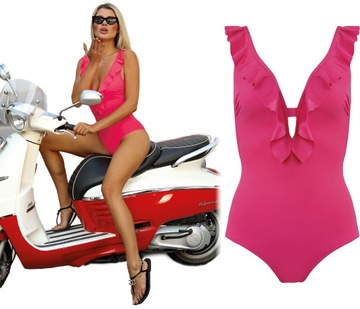 JEDNOCZĘŚCIOWY STRÓJ KĄPIELOWY SELF S1077 CANOY19 RÓŻOWY [XXL]