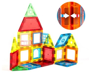 МАГНИТНЫЕ БЛОКИ 3D MAGNETIC 45 шт. Учебная панель