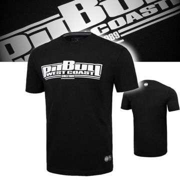 PITBULL T-SHIRT GRUBA KOSZULKA KRÓTKI RĘKAW CLASSIC BOXING CZARNA BLACK XXL