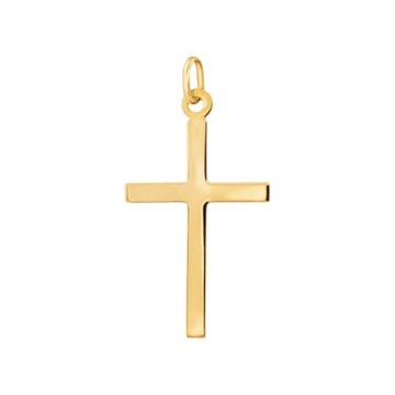 Krzyżyk złoto pr. 585 Złoty Krzyżyk Wisiorek Gładki na Prezent