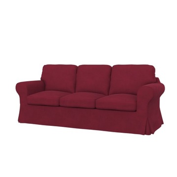 EKTORP Pokrycie sofy 3-os, Velvet Wine Red