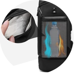 Рюкзак Outwalk 7716 для ноутбука 15,6, карман для обуви, черный