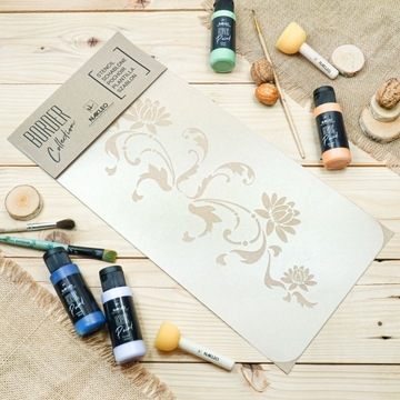 ШАБЛОН ЖИВОПИСИ / 21x45 / БОРДЕРЫ / ЦВЕТЫ