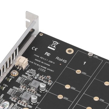 4-ПОРТНЫЙ АДАПТЕР SSD M.2 NVME ДЛЯ PCIE X16