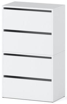 DUŻA SZAFKA NA BUTY HIT UCHYLNA REGAŁ BIAŁA MAT