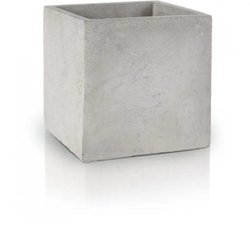 KWADRATOWA OSŁONKA DONICZKA BETONOWA ETNO - KOSTKA 20X19 CM