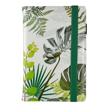 Planner dzienno-tygodniowy wzorzysty z nadrukiem A5 z wkładem Botanic White