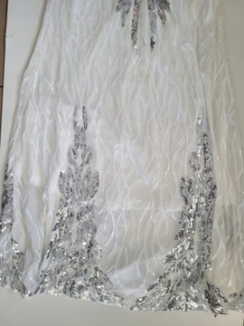 Festcolor Damska długa suknia w cekiny r. L