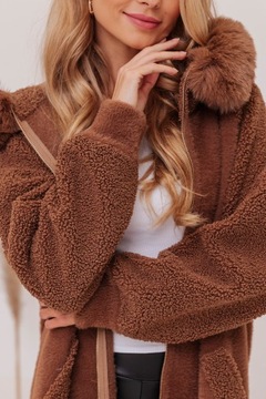 Длинная теплая альпака с ягненком