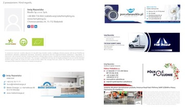 Stopka E-MAIL | PROJEKT BANERA do stopki mailowej | mailing