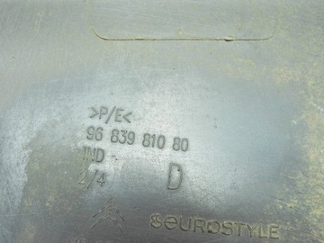 CITROEN DS3 09-14 CABRIO KRYT NOSNÍKU PRAVÝ ZADNÍ 9683981080